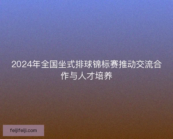 2024年全国坐式排球锦标赛推动交流合作与人才培养