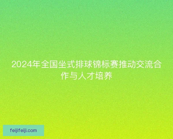 2024年全国坐式排球锦标赛推动交流合作与人才培养