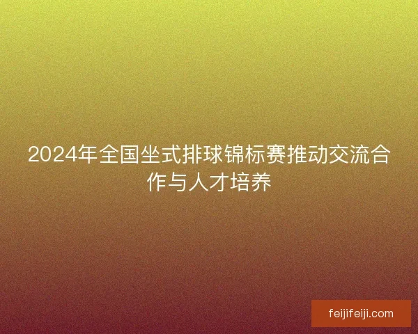 2024年全国坐式排球锦标赛推动交流合作与人才培养